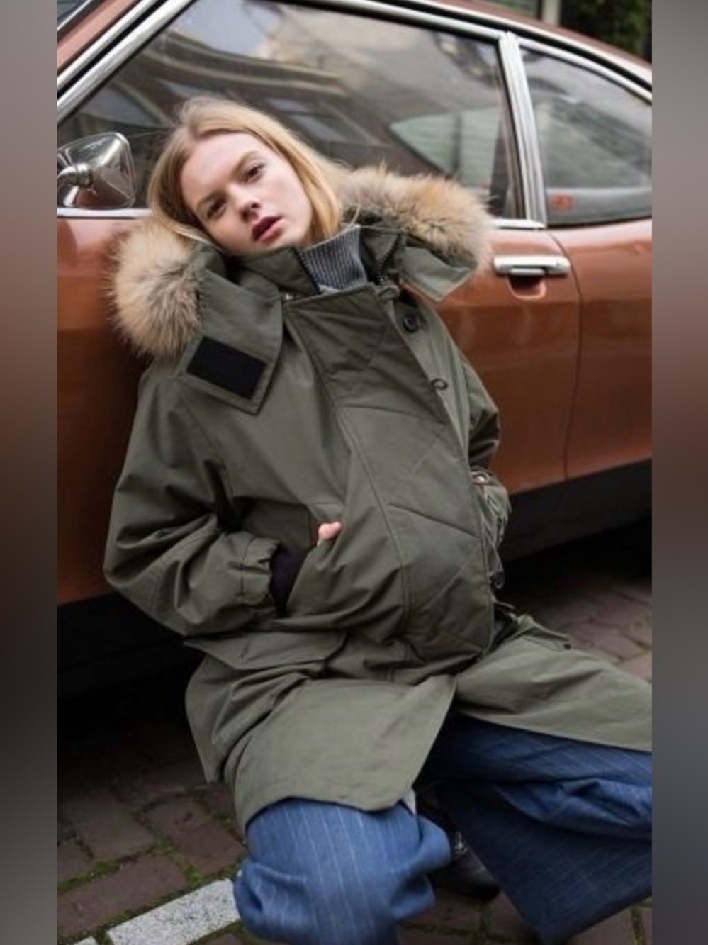 Low classic x frontrow down jacket